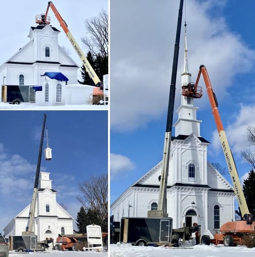 An Awe-In-Spire-ing Moment as New Steeple Tops Historic Jonesport Church