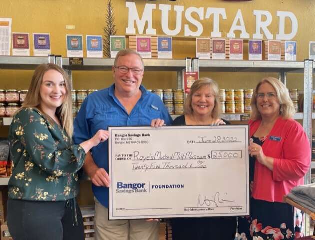 Raye's Mustard Mill Museum Receives Grant From Bangor Savings Bank  Foundation
